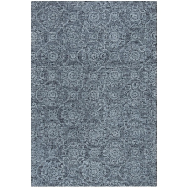 Safavieh 6 X 9 Ft. Abstract Contemporary Premium Wool Medium Rectangular Area Rug, Blue ABT207A-6 - main
